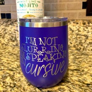 NEW Polar Camel “Speaking in Cursive” Wine Tumbler